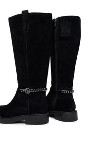 Guess Kozaki FLFYN2 LEA11 Czarny. Kolor: czarny. Materiał: skóra, zamsz #5