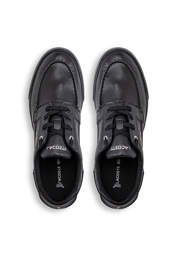 Sneakersy męskie czarne Lacoste Bayliss Deck 0721 1. Kolor: czarny. Materiał: dzianina. Sezon: lato. Sport: bieganie