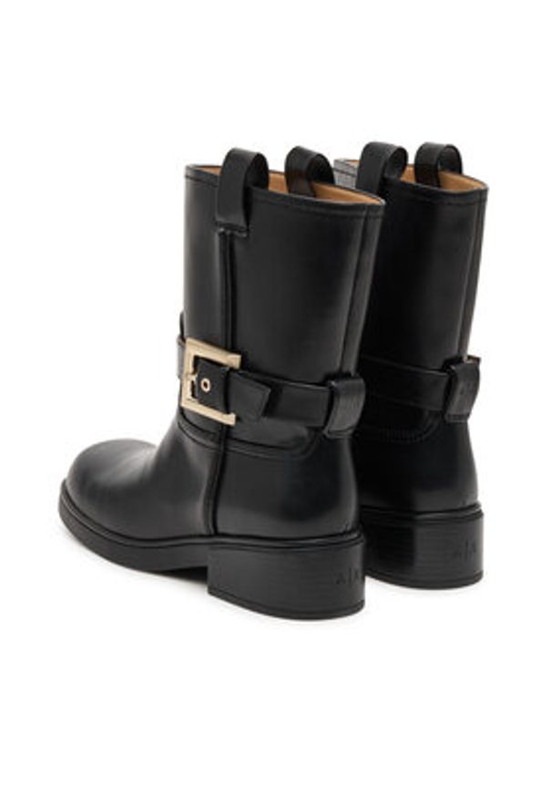Armani Exchange Botki XW001654 AF17476 UC001 Czarny. Kolor: czarny. Materiał: skóra