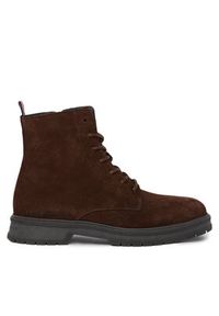 TOMMY HILFIGER - Tommy Hilfiger Trzewiki Hilfiger Core Suede Boot FM0FM04674 Brązowy. Kolor: brązowy #3