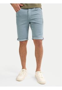 Petrol Industries Szorty jeansowe M-ROS-SHO005 Błękitny Slim Fit. Kolor: niebieski. Materiał: bawełna