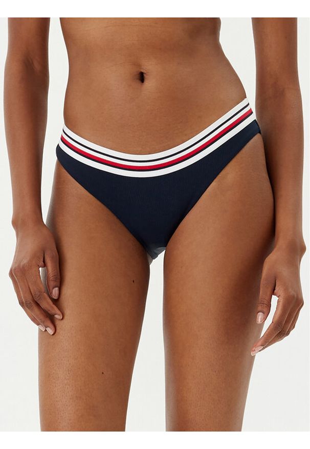 TOMMY HILFIGER - Tommy Hilfiger Dół od bikini UW0UW05830 Granatowy. Kolor: niebieski. Materiał: syntetyk