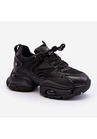 Sneakersy Na Masywnej Podeszwie GOE NN2N4045 Czarne. Kolor: czarny. Materiał: skóra #9