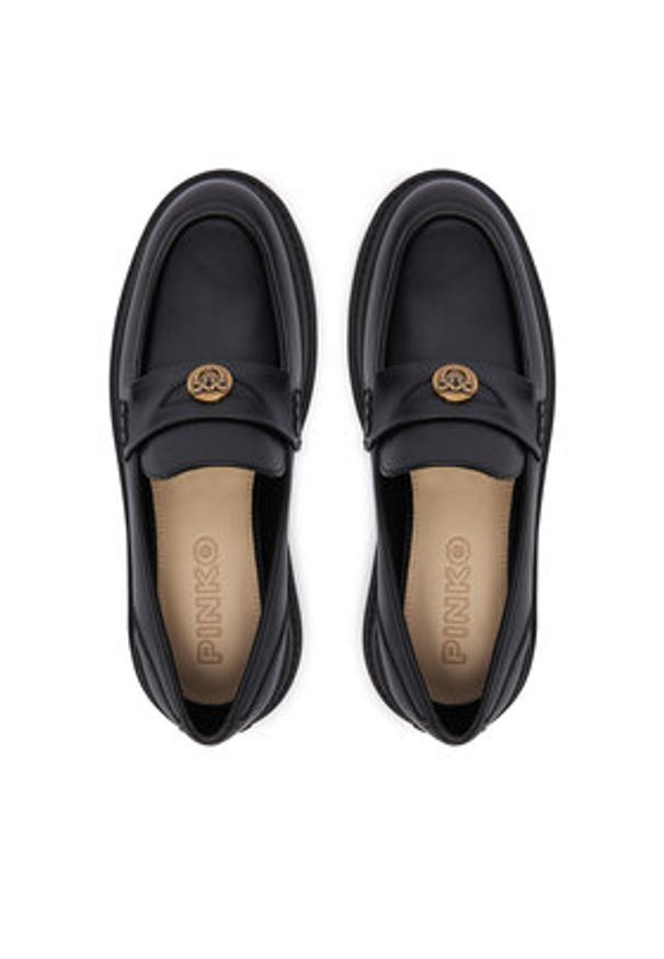 Pinko - PINKO Loafersy Mia 24 SD0403 P001 Czarny. Kolor: czarny. Materiał: skóra