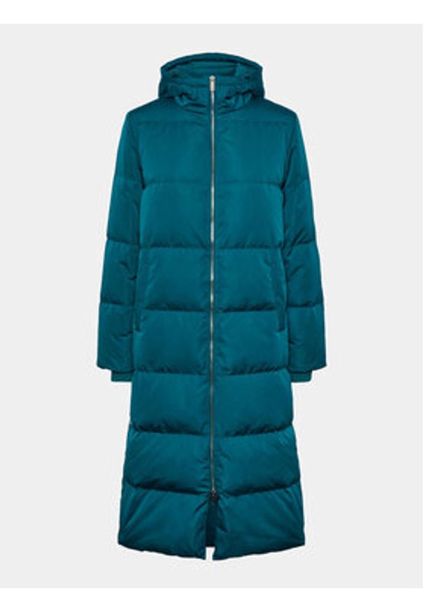 YAS Kurtka puchowa 26023635 Turkusowy Regular Fit. Kolor: turkusowy. Materiał: syntetyk