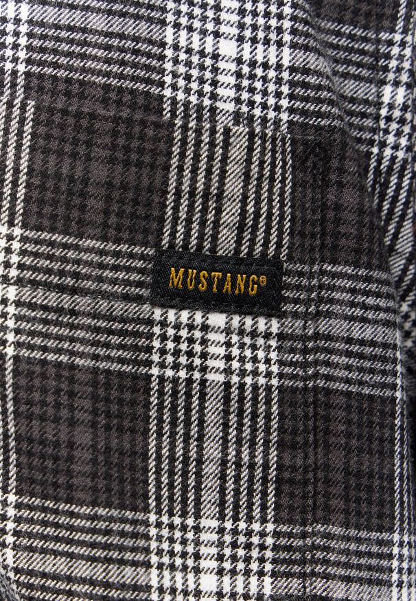 Mustang - Męska Koszula MUSTANG Eastbridge Grunge Check Grey 1015625 12646