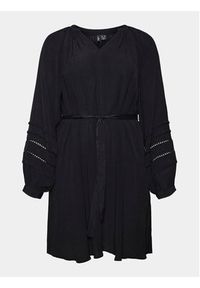Vero Moda Curve Sukienka codzienna 10297334 Czarny Regular Fit. Okazja: na co dzień. Kolor: czarny. Materiał: wiskoza. Typ sukienki: proste. Styl: casual #4