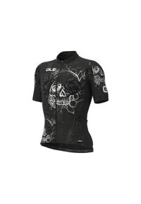 ALÉ CYCLING - Koszulka rowerowa męska Alé Cycling PR-R Skull. Kolor: czarny. Sport: kolarstwo