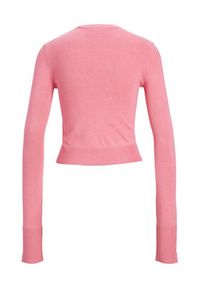 JJXX Sweter 12224416 Różowy Slim Fit. Kolor: różowy. Materiał: wiskoza #6