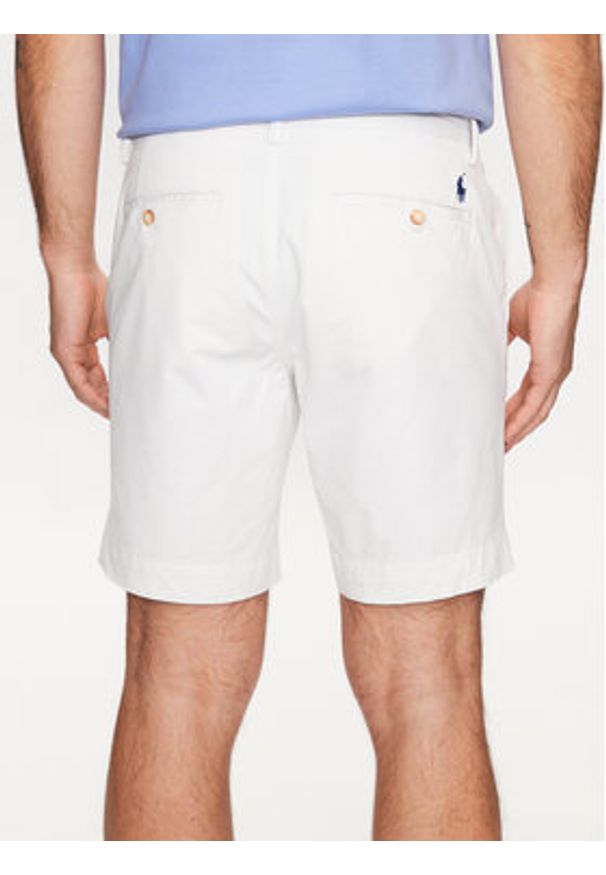 Polo Ralph Lauren Szorty materiałowe 710799213031 Biały Slim Fit. Kolor: biały. Materiał: bawełna
