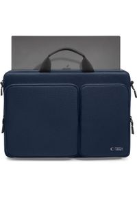 TECH-PROTECT - Torba Tech-Protect Defender Bag Laptop 17 granatowy. Kolor: niebieski. Materiał: materiał. Styl: elegancki, casual