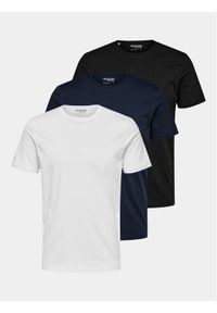 Selected Homme Komplet 3 t-shirtów 16087854 Kolorowy Regular Fit. Materiał: bawełna. Wzór: kolorowy