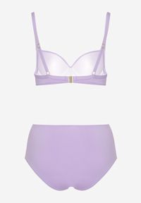 Renee - Fioletowe Bikini Usztywniany Biustonosz na Regulowanych Ramiączkach i Majtki z Wysokim Stanem Olamarie. Stan: podwyższony. Kolor: fioletowy #3