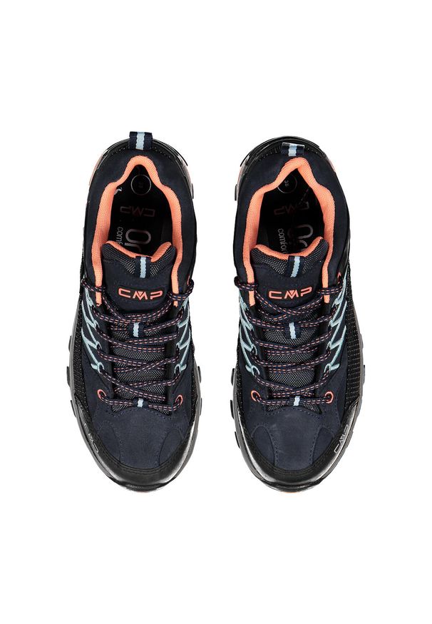 Damskie Niskie buty trekkingowe CMP Rigel waterprof. Kolor: niebieski, szary, wielokolorowy. Materiał: zamsz, syntetyk, materiał. Styl: sportowy