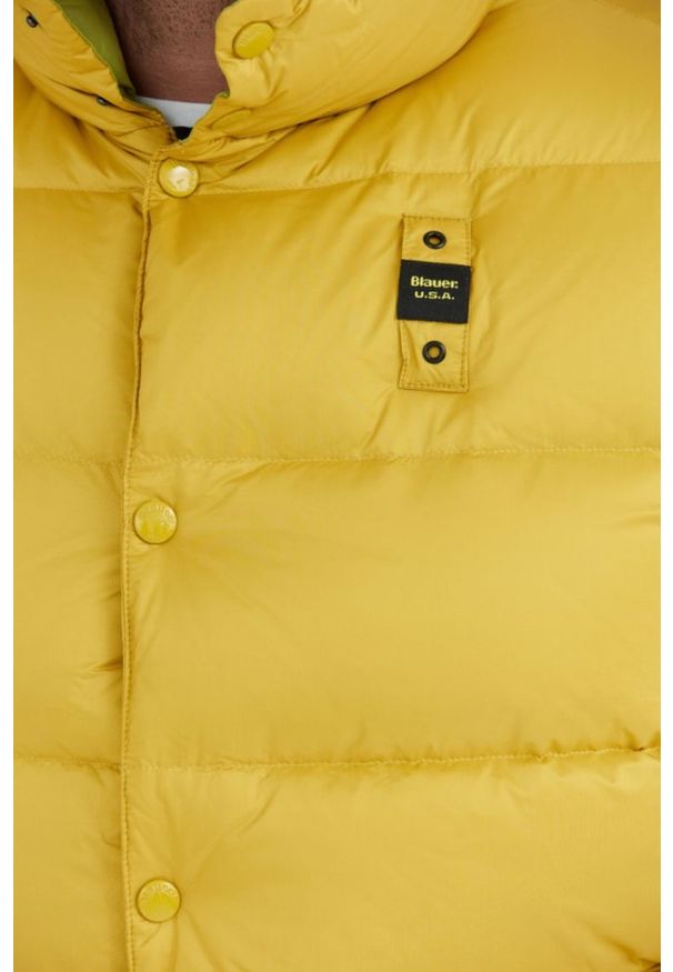 Blauer USA - BLAUER Żółty puchowy bezrękawnik męski Sebastian, Rozmiar 3XL. Kolor: żółty. Materiał: puch. Długość rękawa: bez rękawów