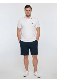 Big-Star - szorty męskie dresowe wiązane w pasie granatowe kersyner 403. Okazja: na co dzień. Kolor: niebieski. Materiał: dresówka. Wzór: haft. Styl: casual, sportowy #2