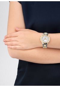 Zegarek na rękę na metalowej bransoletce bonprix srebrno-złoty kolor. Kolor: srebrny #3