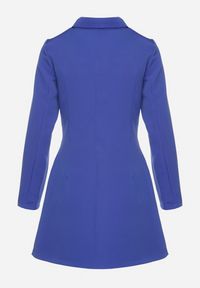 Born2be - Granatowa Sukienka Iontheme. Okazja: do pracy, na spotkanie biznesowe. Typ kołnierza: dekolt w serek. Kolor: niebieski. Styl: biznesowy, klasyczny, elegancki #2