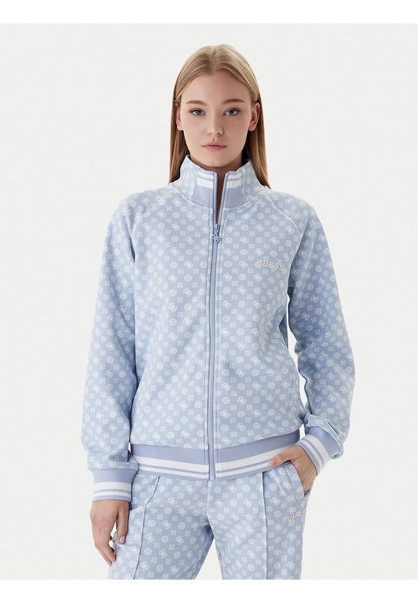 Guess Bluza V5YQ03 KB212 Błękitny Regular Fit. Kolor: niebieski. Materiał: syntetyk