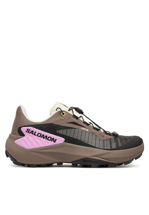 salomon - Salomon Buty do biegania Genesis L47881000 Brązowy. Kolor: brązowy. Materiał: materiał