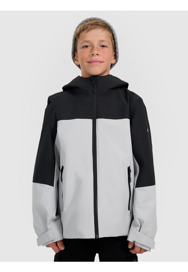 4f - 4F Kurtka przejściowa 3w1 membrana 5000 chłopięca - szara 164 (13-14 lat). Okazja: na co dzień. Kolor: szary. Materiał: polar, materiał. Sezon: lato. Styl: casual