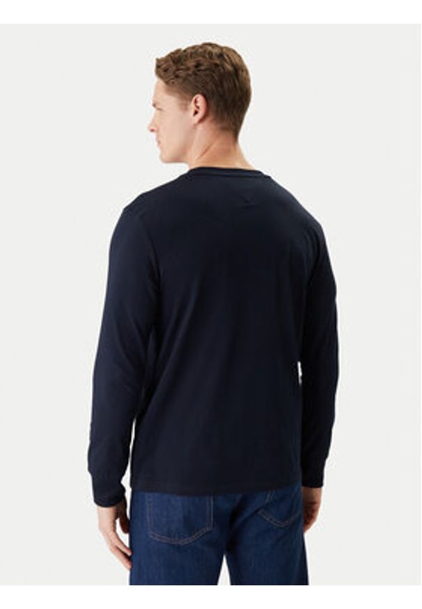 TOMMY HILFIGER - Tommy Hilfiger Longsleeve Brand Love Ls Tee MW0MW41454 Granatowy Slim Fit. Kolor: niebieski. Materiał: bawełna. Długość rękawa: długi rękaw