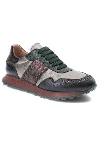 Szare Sneakersy Hispanitas Półbuty Sportowe Premium. Okazja: na spacer, na co dzień. Kolor: szary. Materiał: skóra. Styl: sportowy