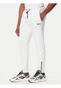BOSS Spodnie dresowe Hicon 50542940 Biały Regular Fit. Kolor: biały. Materiał: syntetyk