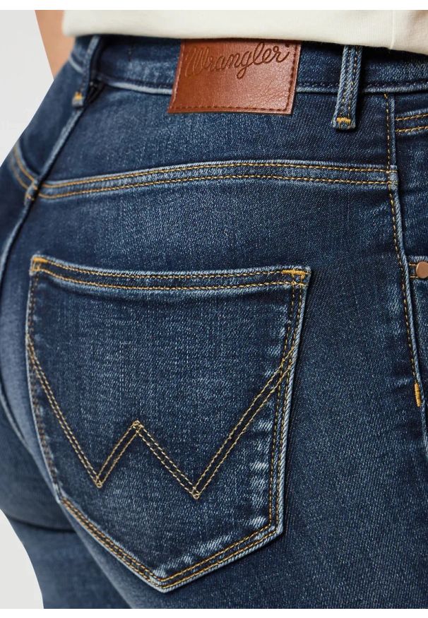 Wrangler - WRANGLER DAMSKIE SPODNIE JEANSOWE WRANGLER HIGH SKINNY HARMONY BLUES 112355900