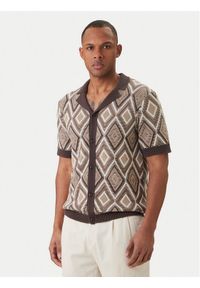 JOOP! Jeans Koszula Diamor 30101667 Brązowy Regular Fit. Kolor: brązowy. Materiał: bawełna #1