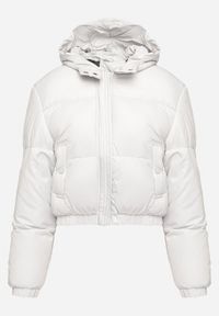 Born2be - Jasnoszara Kurtka Pikowana o Krótkim Fasonie z Kapturem Tinthella. Okazja: na spacer, na co dzień. Typ kołnierza: kaptur. Kolor: szary. Materiał: jeans. Długość: krótkie. Wzór: aplikacja. Styl: casual, elegancki #4