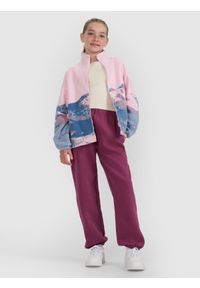 4f - 4F Polar oversize ze stójką dziewczęcy - multikolor 140 (9-10 lat). Typ kołnierza: kołnierzyk stójkowy. Kolor: wielokolorowy. Materiał: polar. Wzór: nadruk. Sezon: lato #2