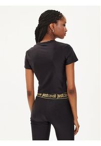 Just Cavalli T-Shirt 76PAH607 Czarny Regular Fit. Kolor: czarny. Materiał: syntetyk #4