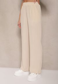 Renee - Jasnobeżowy Komplet w Stylu Oversize Utility Bluzka i Szerokie Spodnie Eviralitta. Kolor: beżowy
