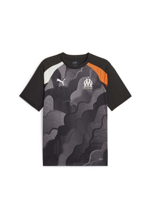 Puma - Koszulka przedmeczowa OM 2023/24. Kolor: czarny. Materiał: materiał. Sport: piłka nożna