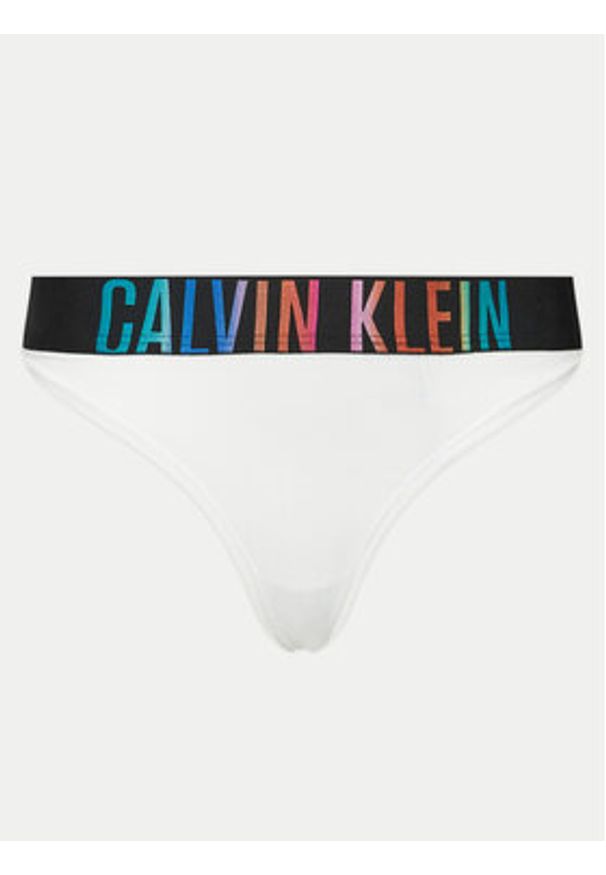 Calvin Klein Underwear Stringi 000QF7833E Biały. Kolor: biały. Materiał: bawełna