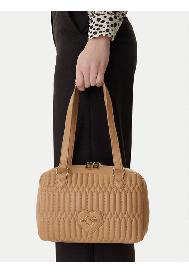 Love Moschino - LOVE MOSCHINO Torebka JC4034PP1OLJ0104 Beżowy. Kolor: beżowy. Materiał: skórzane