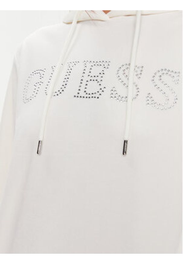 Guess Bluza Couture V4RQ25 KBXI2 Écru Regular Fit. Materiał: syntetyk