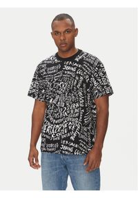 Versace Jeans Couture T-Shirt 78GAH6R0 Czarny Regular Fit. Kolor: czarny. Materiał: bawełna
