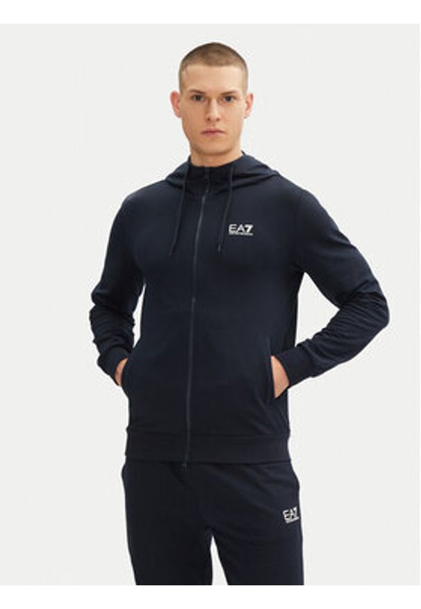 EA7 Emporio Armani Dres 8NPV62 PJVRZ UB102 Granatowy Regular Fit. Kolor: niebieski. Materiał: bawełna