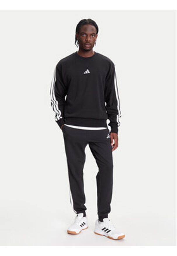 Adidas - adidas Bluza Essentials 3-Stripes JE6304 Czarny Regular Fit. Kolor: czarny. Materiał: bawełna