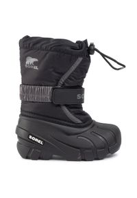 sorel - Sorel Śniegowce Childrens Flurry NC1695 Czarny. Kolor: czarny. Materiał: materiał