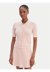 Guess Kardigan V6RR02 Z4652 Różowy Regular Fit. Kolor: różowy. Materiał: wiskoza, syntetyk #1