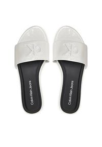 Calvin Klein Jeans Klapki Flat Sandal Slide Mg Met YW0YW01348 Biały. Kolor: biały #2