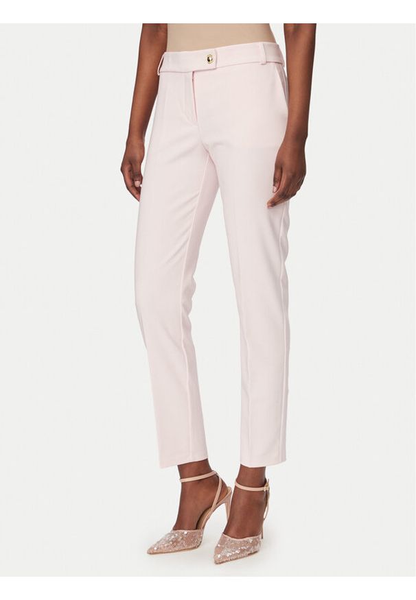 Rinascimento Spodnie materiałowe CFC0128638003 Różowy Slim Fit. Kolor: różowy. Materiał: syntetyk