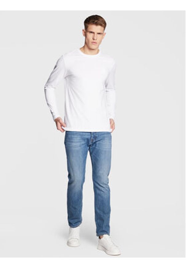 BOSS - Boss Longsleeve Tacks 50476192 Biały Regular Fit. Kolor: biały. Materiał: bawełna. Długość rękawa: długi rękaw