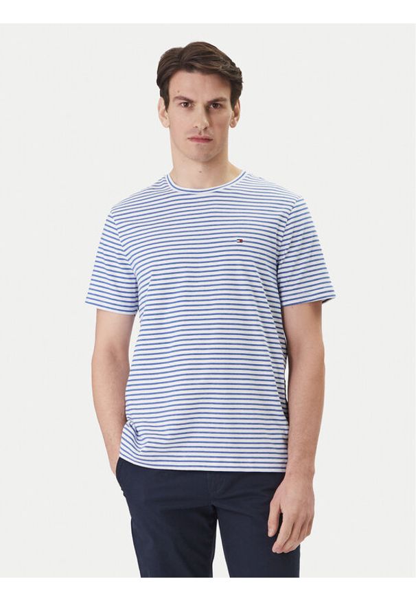 TOMMY HILFIGER - Tommy Hilfiger T-Shirt Ess Seasonal MW0MW40923 Niebieski Regular Fit. Kolor: niebieski. Materiał: bawełna