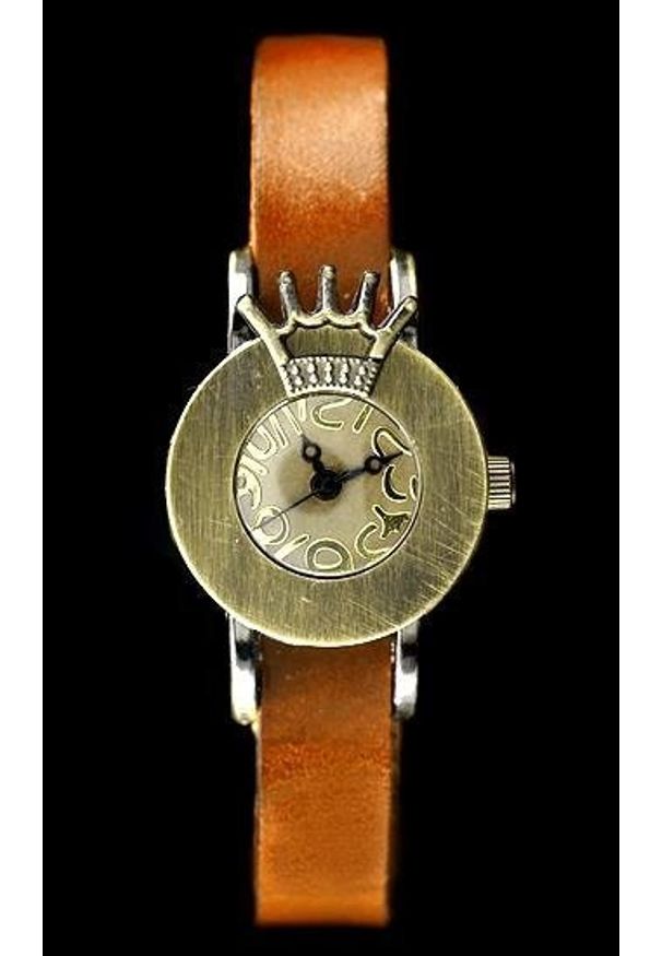 NoName - Zegarek ZEGAREK DAMSKI TAYMA - RETRO PUNK 28 - camel (zx585e). Styl: retro