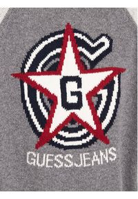 Guess Jeans Kardigan W5BR12 Z0561 Szary Relaxed Fit. Kolor: szary. Materiał: bawełna