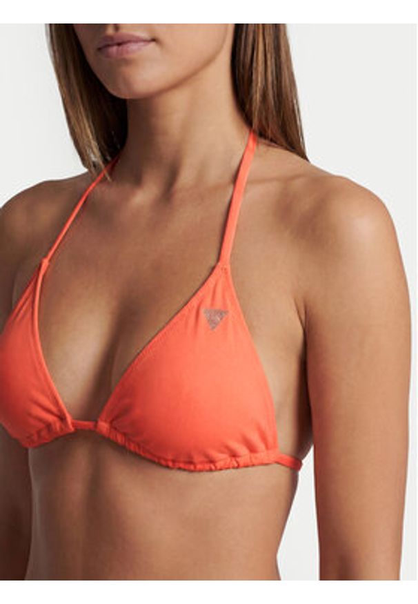 Guess Góra od bikini E6GJ44 KF442 Pomarańczowy. Kolor: pomarańczowy. Materiał: syntetyk